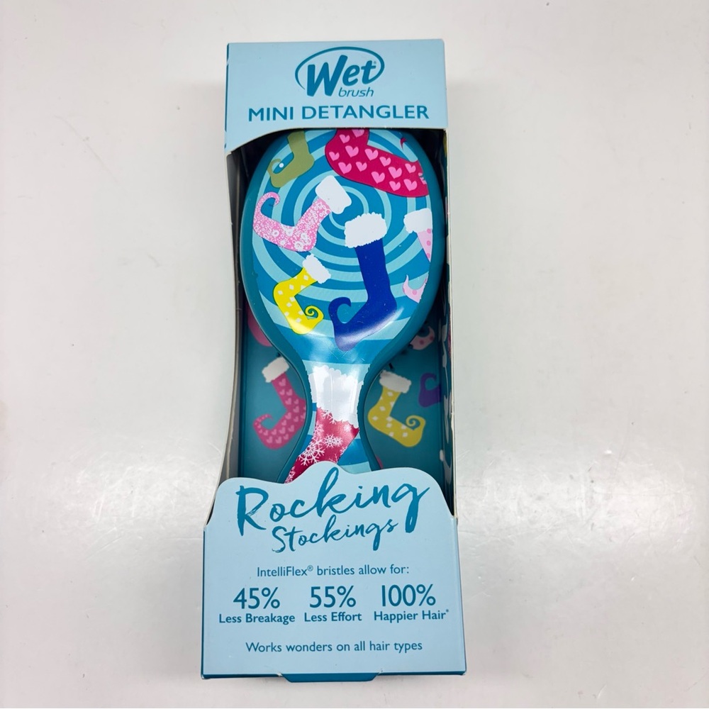 Wet Brush Mini Detangler - Colorful Stockings Design